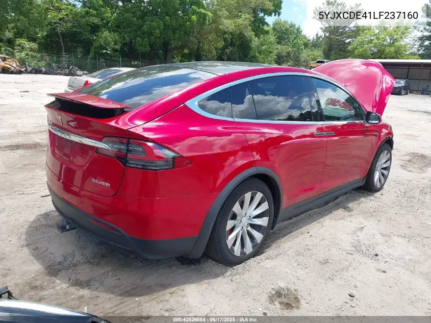 2020 Tesla Model X Performance Dual Motor All-Wheel Drive VIN: 5YJXCDE41LF237160 Lot: 42526884