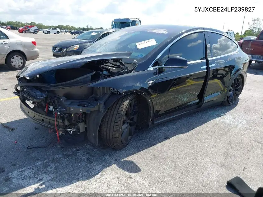 2020 Tesla Model X Long Range Dual Motor All-Wheel Drive/Long Range Plus Dual Motor All-Wheel Drive VIN: 5YJXCBE24LF239827 Lot: 42541257