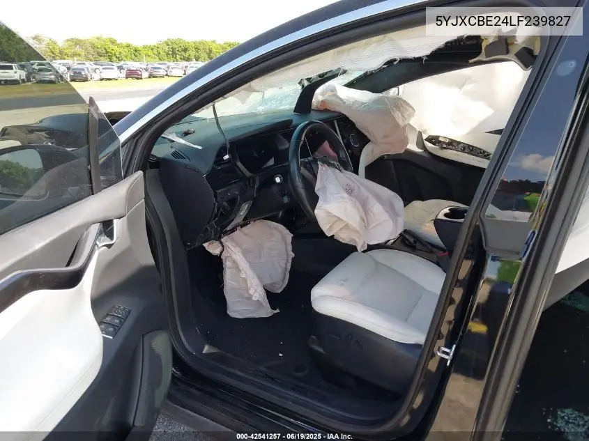 2020 Tesla Model X Long Range Dual Motor All-Wheel Drive/Long Range Plus Dual Motor All-Wheel Drive VIN: 5YJXCBE24LF239827 Lot: 42541257