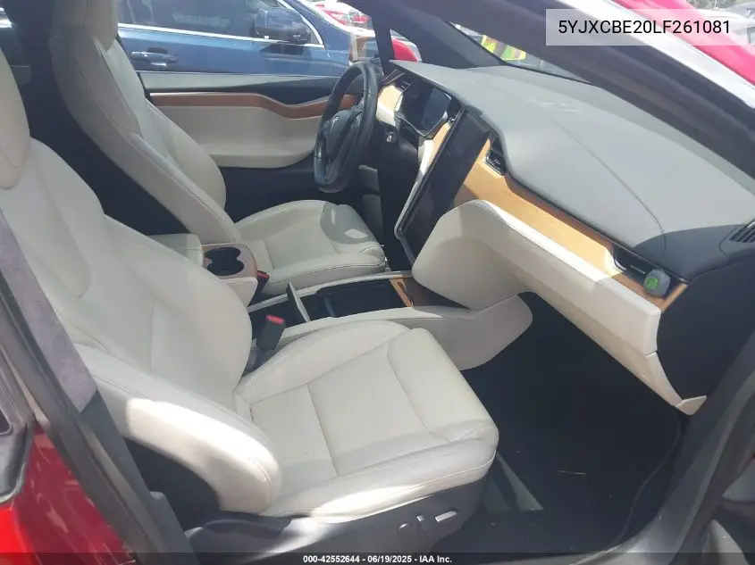 2020 Tesla Model X Long Range Dual Motor All-Wheel Drive/Long Range Plus Dual Motor All-Wheel Drive VIN: 5YJXCBE20LF261081 Lot: 42552644