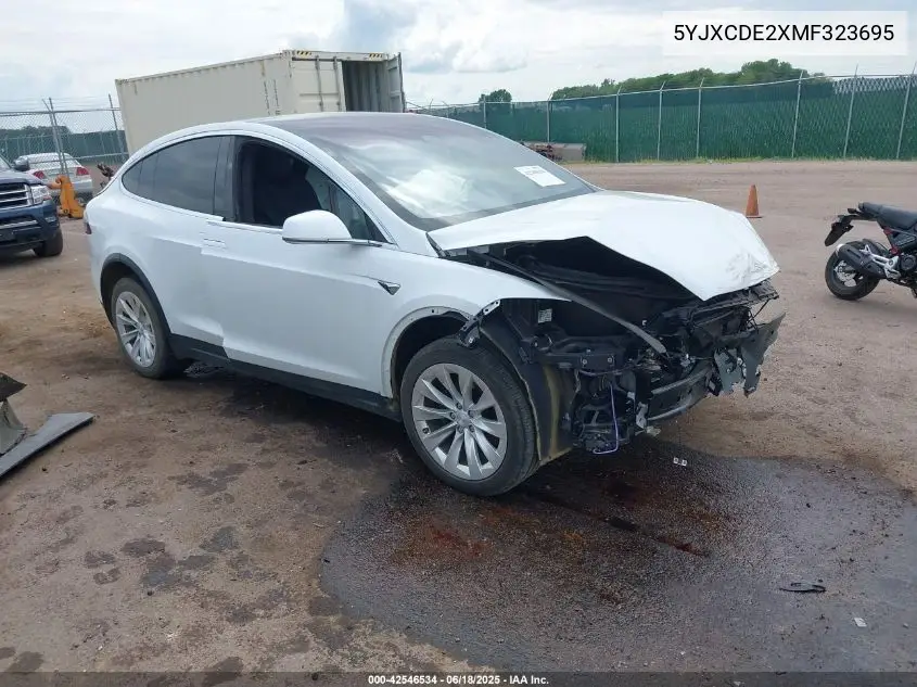 2021 Tesla Model X Long Range Dual Motor All-Wheel Drive/Long Range Plus Dual Motor All-Wheel Drive VIN: 5YJXCDE2XMF323695 Lot: 42546534
