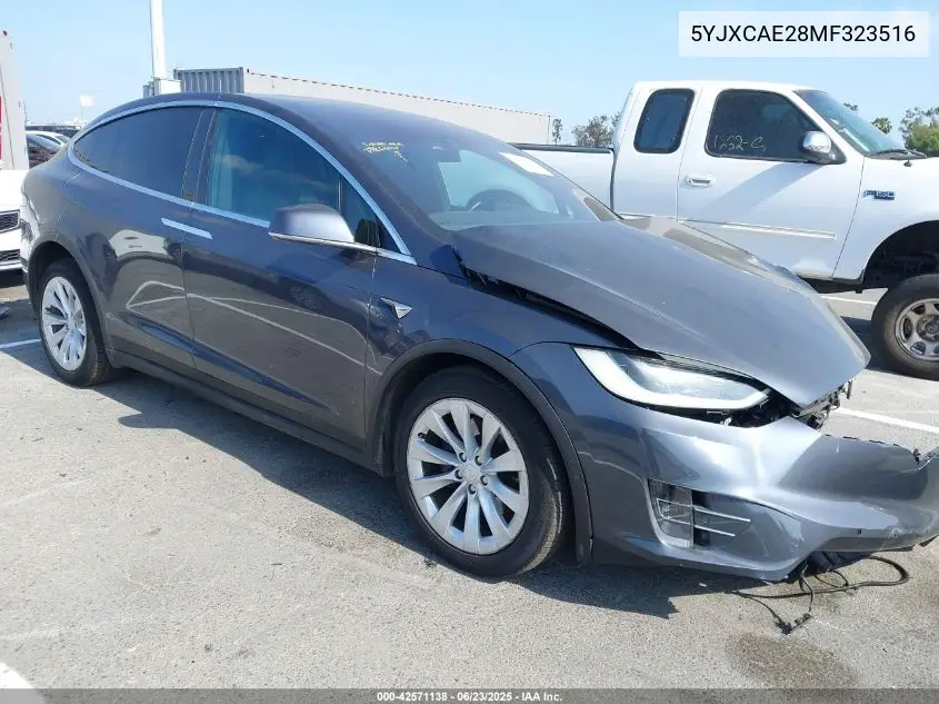 2021 Tesla Model X Long Range Dual Motor All-Wheel Drive/Long Range Plus Dual Motor All-Wheel Drive VIN: 5YJXCAE28MF323516 Lot: 42571138