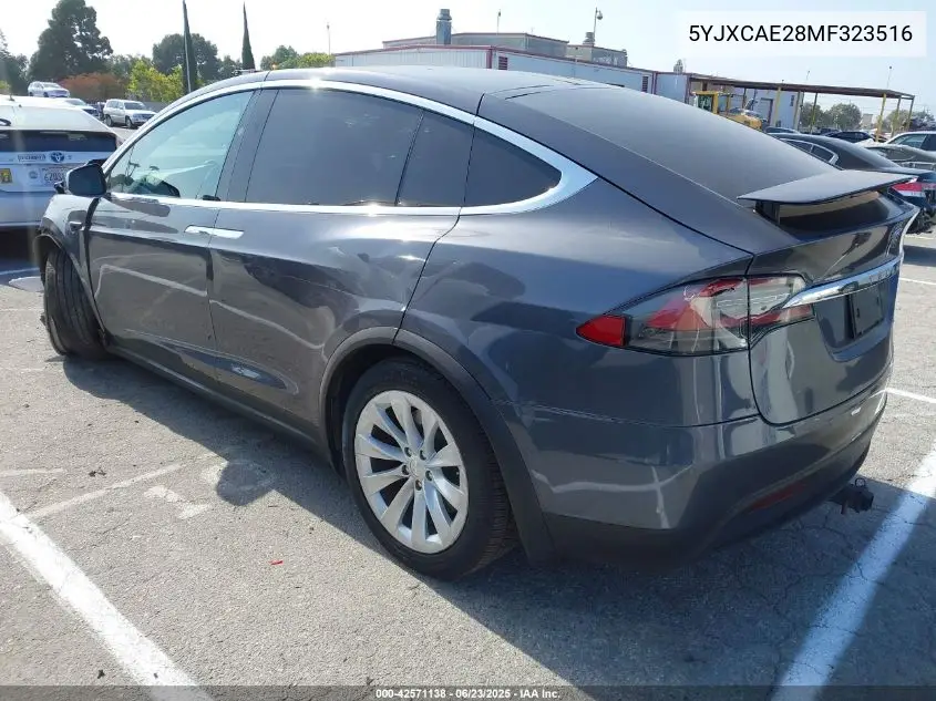 2021 Tesla Model X Long Range Dual Motor All-Wheel Drive/Long Range Plus Dual Motor All-Wheel Drive VIN: 5YJXCAE28MF323516 Lot: 42571138