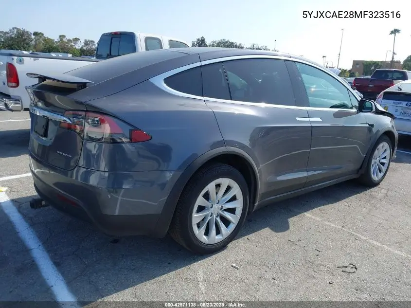 2021 Tesla Model X Long Range Dual Motor All-Wheel Drive/Long Range Plus Dual Motor All-Wheel Drive VIN: 5YJXCAE28MF323516 Lot: 42571138