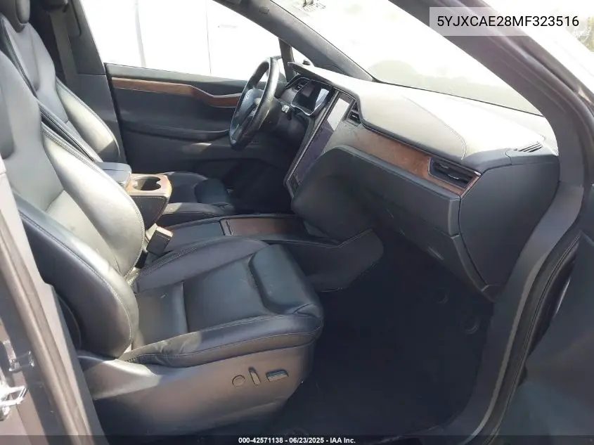 2021 Tesla Model X Long Range Dual Motor All-Wheel Drive/Long Range Plus Dual Motor All-Wheel Drive VIN: 5YJXCAE28MF323516 Lot: 42571138