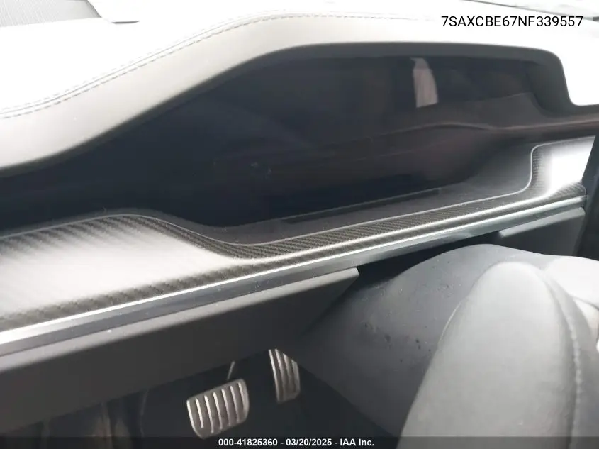 2022 Tesla Model X Plaid Tri Motor All-Wheel Drive VIN: 7SAXCBE67NF339557 Lot: 41825360
