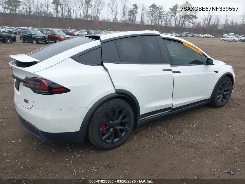 2022 Tesla Model X Plaid Tri Motor All-Wheel Drive VIN: 7SAXCBE67NF339557 Lot: 41825360