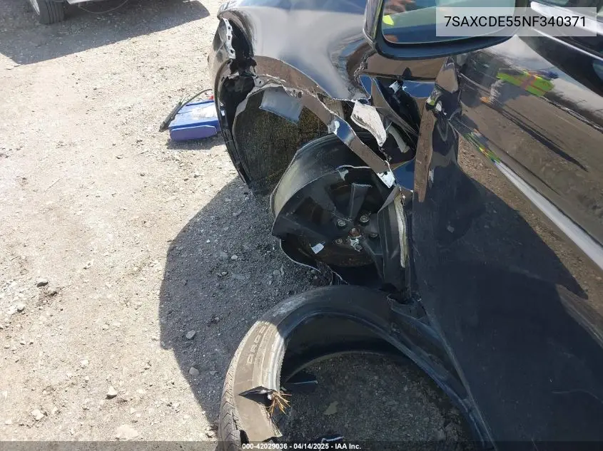 2022 Tesla Model X Dual Motor All-Wheel Drive/Plaid Tri Motor All-Wheel Drive VIN: 7SAXCDE55NF340371 Lot: 42029036