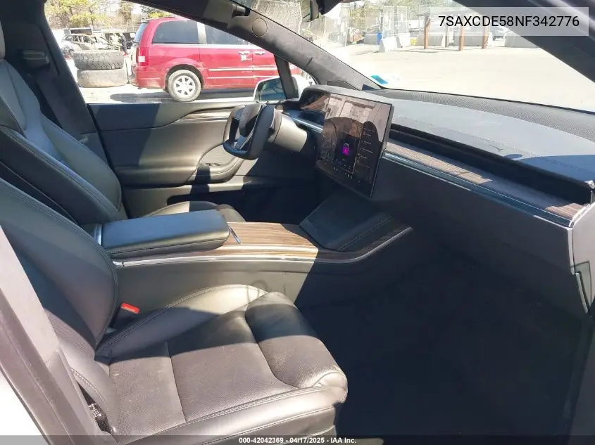 2022 Tesla Model X Dual Motor All-Wheel Drive/Plaid Tri Motor All-Wheel Drive VIN: 7SAXCDE58NF342776 Lot: 42042369