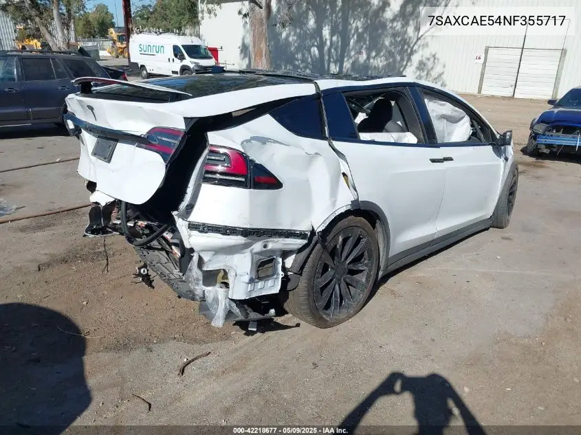 2022 Tesla Model X Dual Motor All-Wheel Drive VIN: 7SAXCAE54NF355717 Lot: 42218677