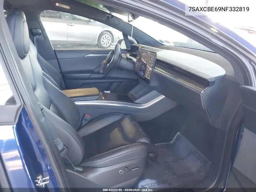 2022 Tesla Model X Plaid Tri Motor All-Wheel Drive VIN: 7SAXCBE69NF332819 Lot: 42222159