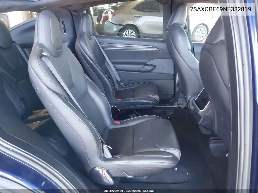 2022 Tesla Model X Plaid Tri Motor All-Wheel Drive VIN: 7SAXCBE69NF332819 Lot: 42222159