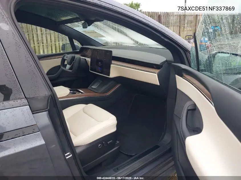 2022 Tesla Model X Dual Motor All-Wheel Drive/Plaid Tri Motor All-Wheel Drive VIN: 7SAXCDE51NF337869 Lot: 42444815