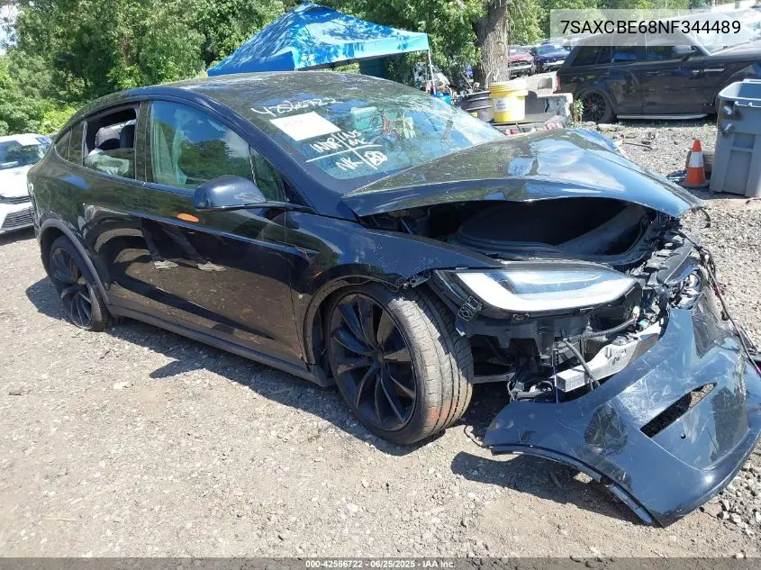 2022 Tesla Model X Plaid Tri Motor All-Wheel Drive VIN: 7SAXCBE68NF344489 Lot: 42566722