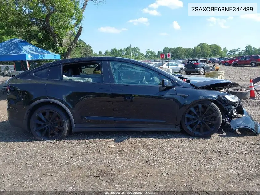 2022 Tesla Model X Plaid Tri Motor All-Wheel Drive VIN: 7SAXCBE68NF344489 Lot: 42566722