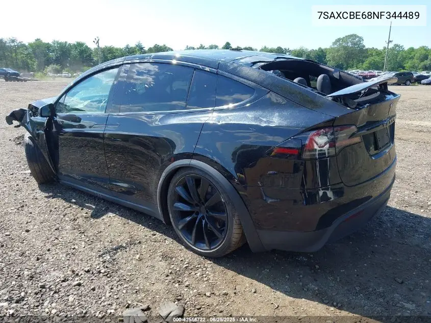 2022 Tesla Model X Plaid Tri Motor All-Wheel Drive VIN: 7SAXCBE68NF344489 Lot: 42566722