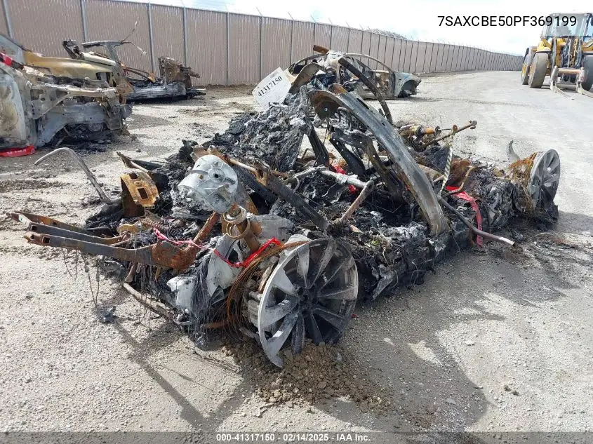 2023 Tesla Model X Dual Motor All-Wheel Drive/Standard Range VIN: 7SAXCBE50PF369199 Lot: 41317150