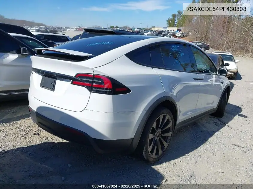 2023 Tesla Model X Dual Motor All-Wheel Drive/Standard Range VIN: 7SAXCDE54PF430808 Lot: 41667924