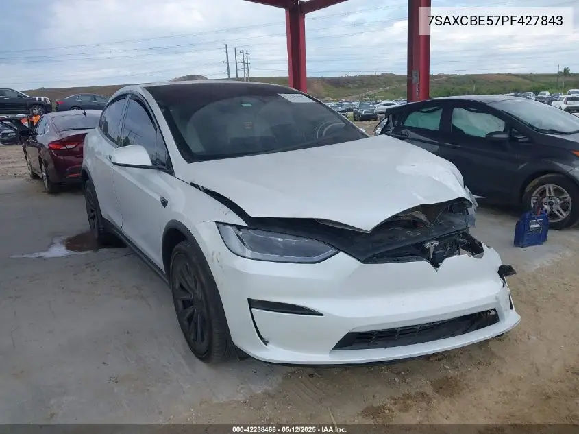 2023 Tesla Model X VIN: 7SAXCBE57PF427843 Lot: 42238466