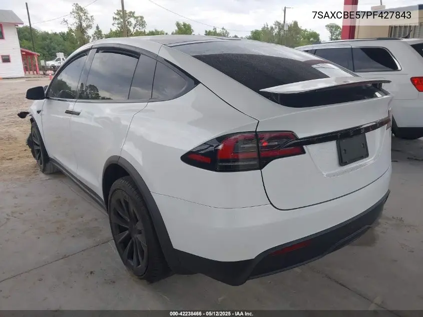 2023 Tesla Model X VIN: 7SAXCBE57PF427843 Lot: 42238466