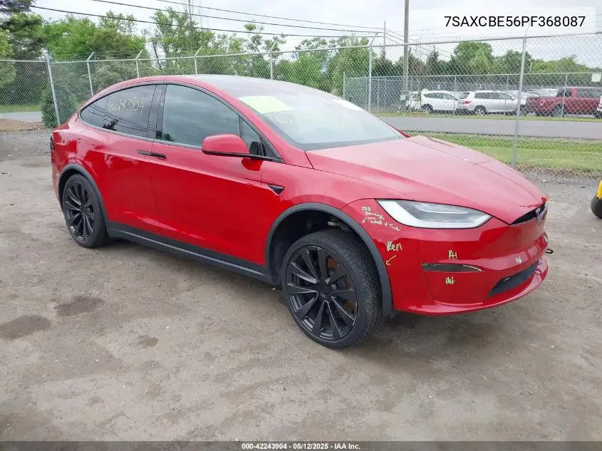 2023 Tesla Model X Dual Motor All-Wheel Drive/Standard Range VIN: 7SAXCBE56PF368087 Lot: 42243904
