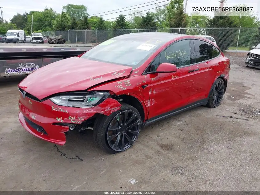 2023 Tesla Model X Dual Motor All-Wheel Drive/Standard Range VIN: 7SAXCBE56PF368087 Lot: 42243904