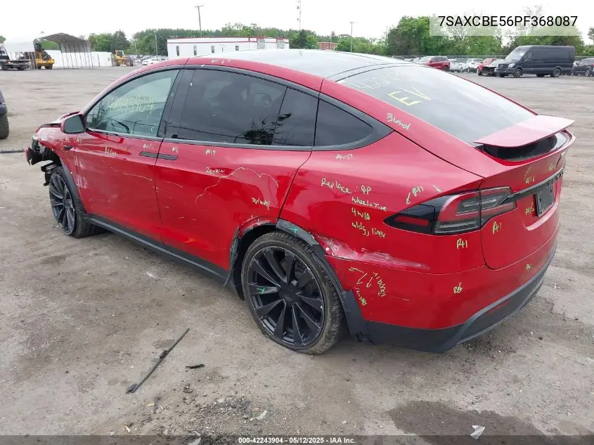 2023 Tesla Model X Dual Motor All-Wheel Drive/Standard Range VIN: 7SAXCBE56PF368087 Lot: 42243904