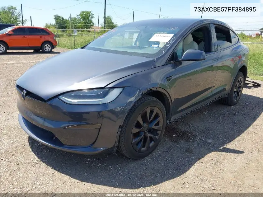 2023 Tesla Model X Dual Motor All-Wheel Drive/Standard Range VIN: 7SAXCBE57PF384895 Lot: 42244085