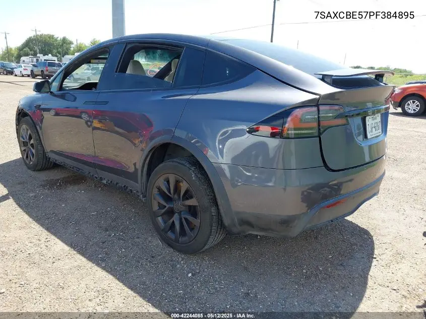2023 Tesla Model X Dual Motor All-Wheel Drive/Standard Range VIN: 7SAXCBE57PF384895 Lot: 42244085