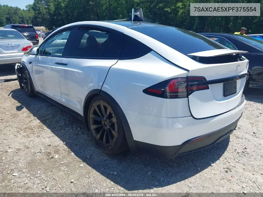 2023 Tesla Model X VIN: 7SAXCAE5XPF375554 Lot: 42523994