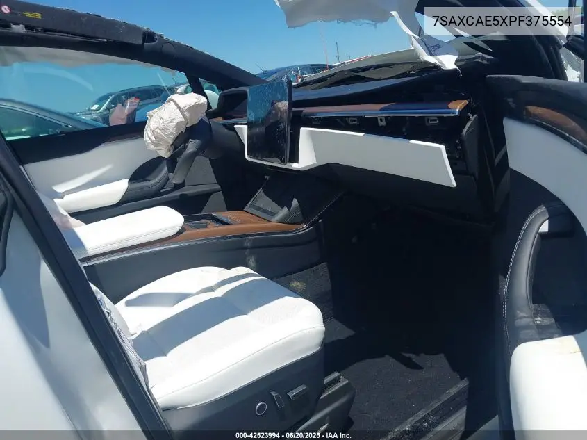 2023 Tesla Model X VIN: 7SAXCAE5XPF375554 Lot: 42523994