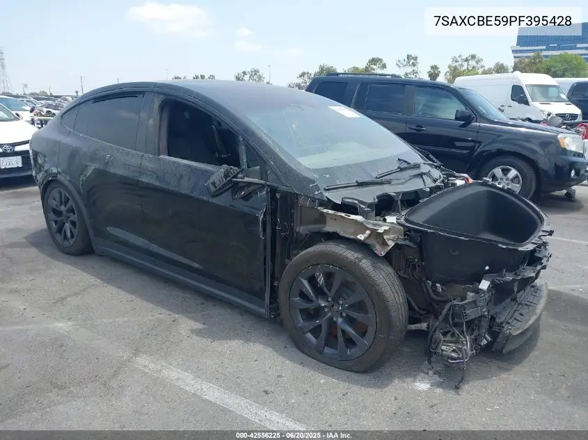 2023 Tesla Model X Dual Motor All-Wheel Drive/Standard Range VIN: 7SAXCBE59PF395428 Lot: 42556225
