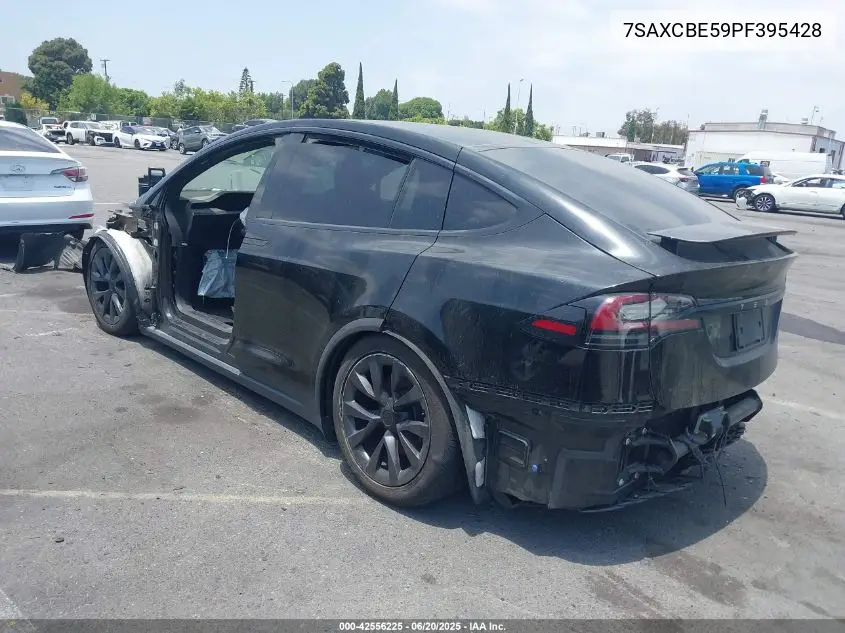 2023 Tesla Model X Dual Motor All-Wheel Drive/Standard Range VIN: 7SAXCBE59PF395428 Lot: 42556225
