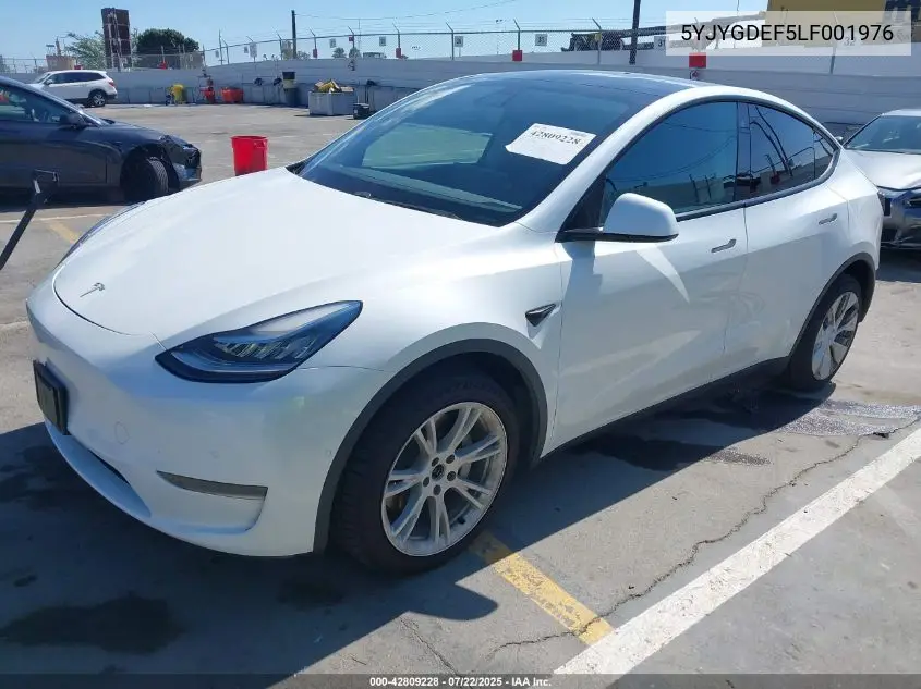 2020 Tesla Model Y Long Range Dual Motor All-Wheel Drive/Performance Dual Motor All-Wheel Drive VIN: 5YJYGDEF5LF001976 Lot: 42809228