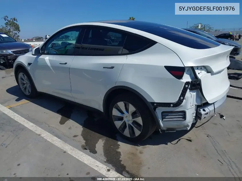 2020 Tesla Model Y Long Range Dual Motor All-Wheel Drive/Performance Dual Motor All-Wheel Drive VIN: 5YJYGDEF5LF001976 Lot: 42809228