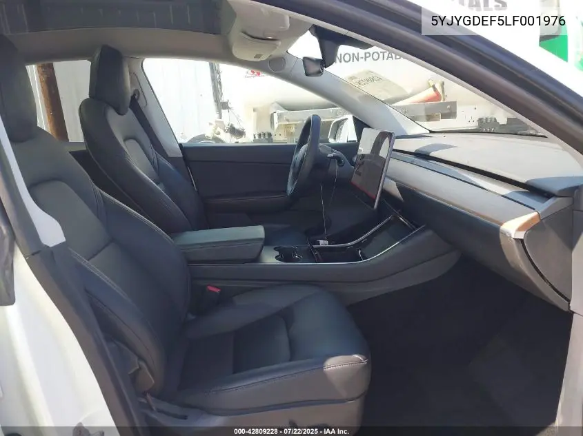 2020 Tesla Model Y Long Range Dual Motor All-Wheel Drive/Performance Dual Motor All-Wheel Drive VIN: 5YJYGDEF5LF001976 Lot: 42809228
