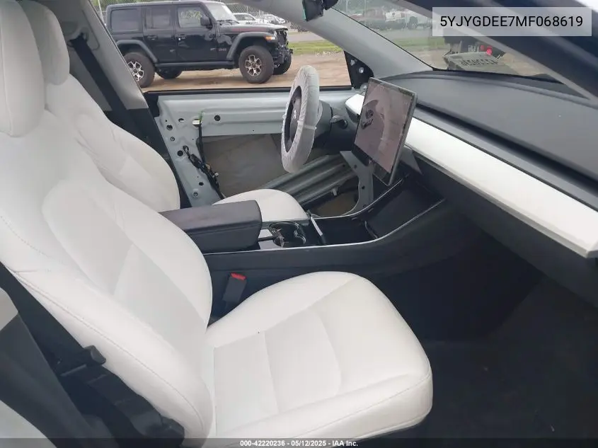 5yjygdee7mf068619 5YJYGDEE7MF068619 2021 Tesla Model Y Long Range Dual Motor All-Wheel Drive
