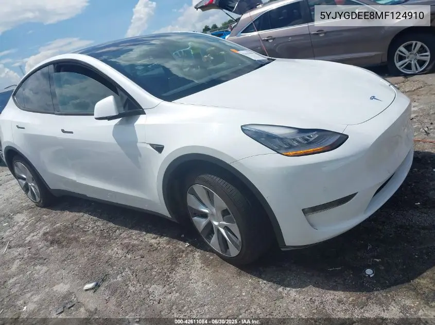 5yjygdee8mf124910 5YJYGDEE8MF124910 2021 Tesla Model Y Long Range Dual Motor All-Wheel Drive