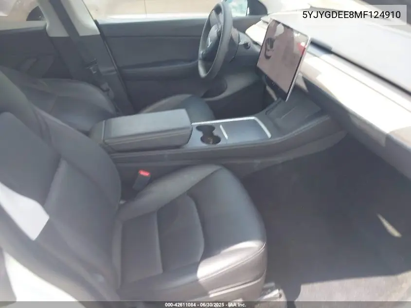 5yjygdee8mf124910 5YJYGDEE8MF124910 2021 Tesla Model Y Long Range Dual Motor All-Wheel Drive