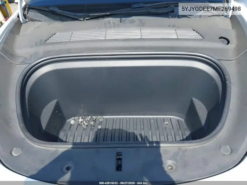 2021 Tesla Model Y VIN: 5YJYGDEE7MF269498 Lot: 42616332