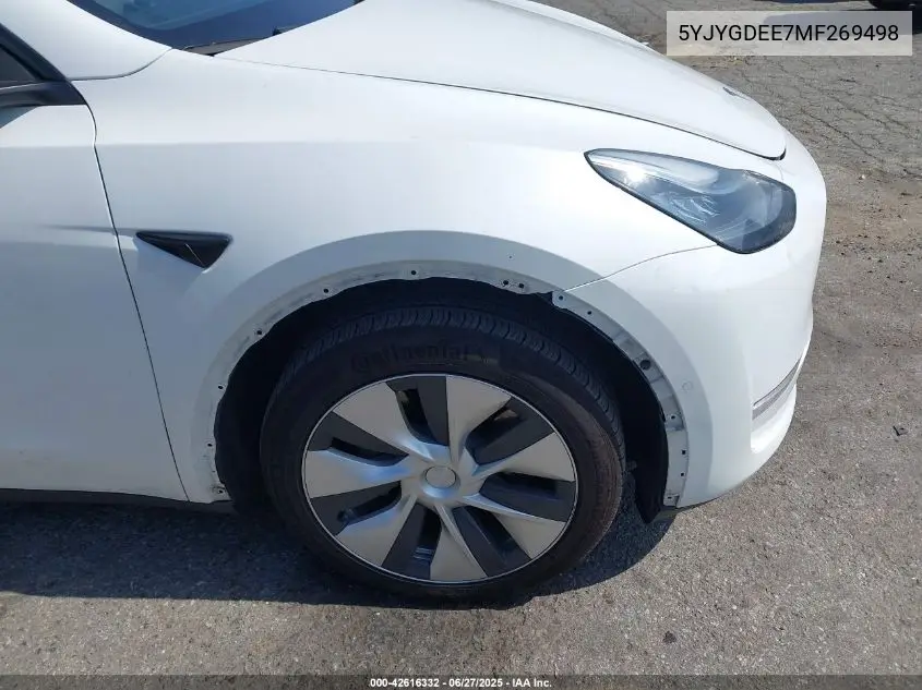 2021 Tesla Model Y VIN: 5YJYGDEE7MF269498 Lot: 42616332