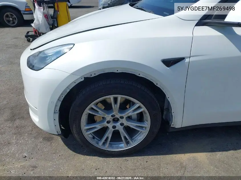 2021 Tesla Model Y VIN: 5YJYGDEE7MF269498 Lot: 42616332