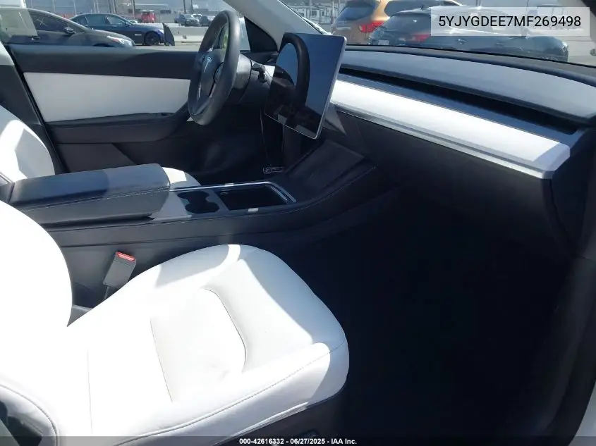 2021 Tesla Model Y VIN: 5YJYGDEE7MF269498 Lot: 42616332