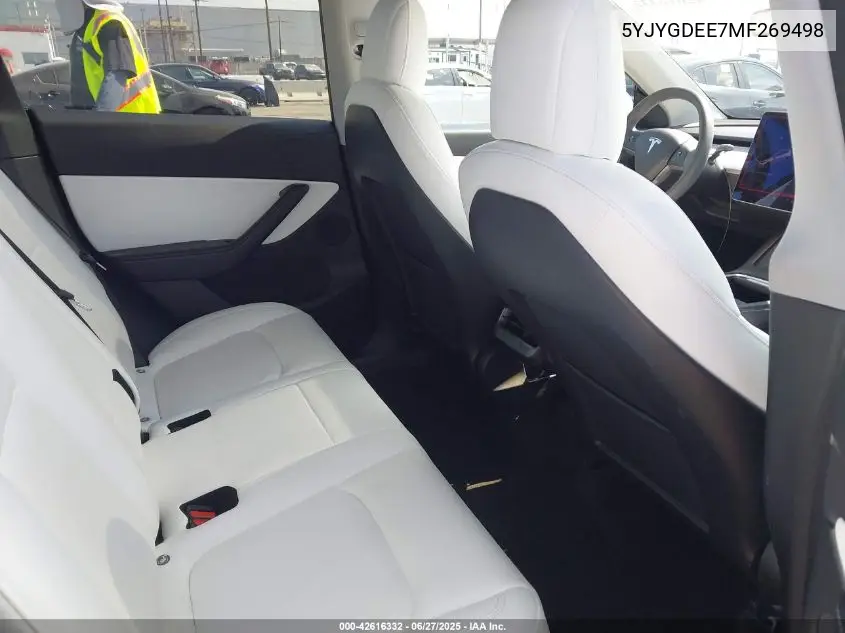 2021 Tesla Model Y VIN: 5YJYGDEE7MF269498 Lot: 42616332
