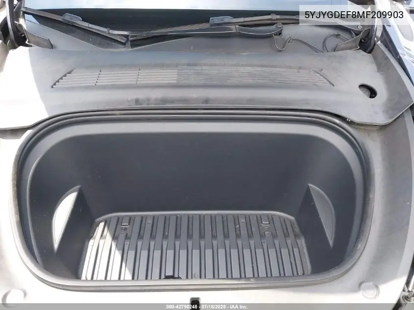 2021 Tesla Model Y Performance Dual Motor All-Wheel Drive VIN: 5YJYGDEF8MF209903 Lot: 42790248