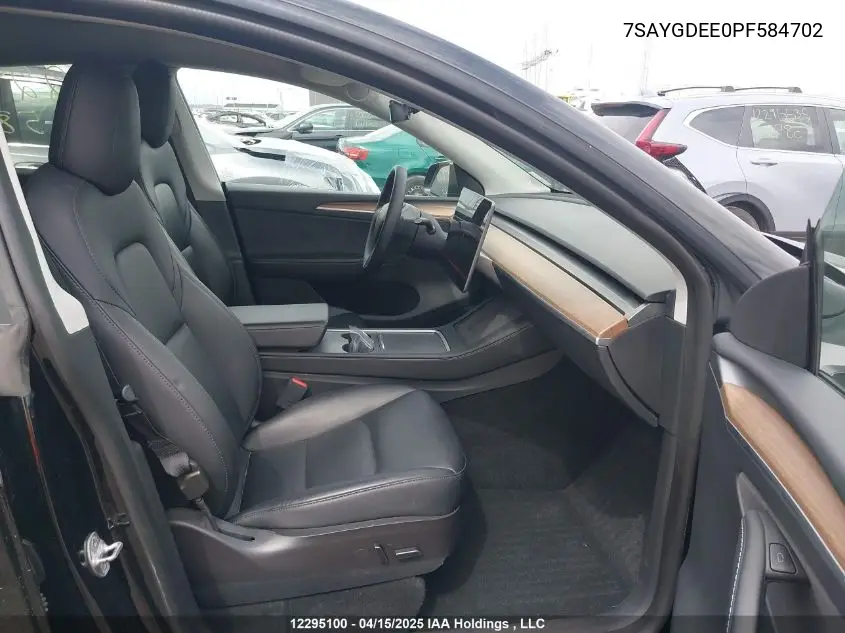 2023 Tesla Model Y VIN: 7SAYGDEE0PF584702 Lot: 12295100