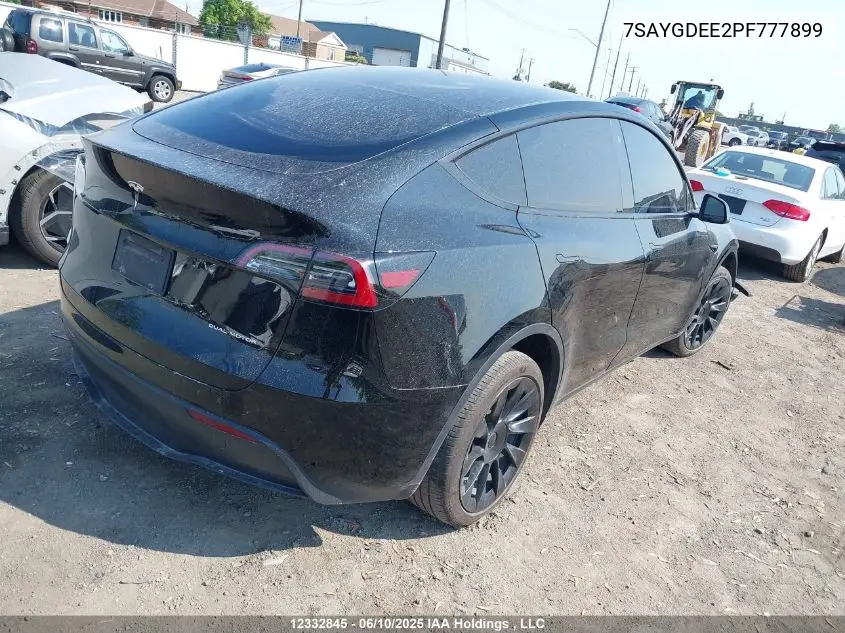 2023 Tesla Model Y VIN: 7SAYGDEE2PF777899 Lot: 12332845