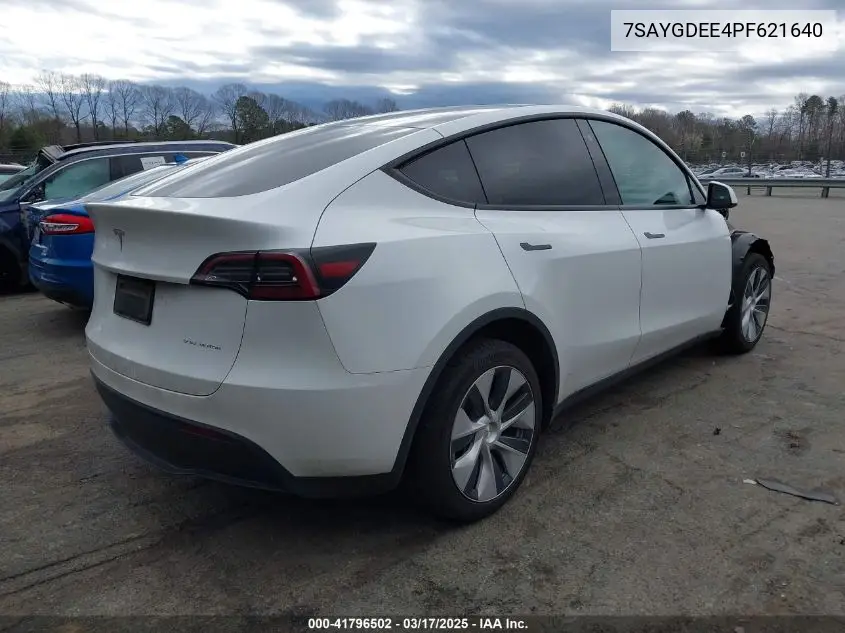 2023 Tesla Model Y Awd/Long Range Dual Motor All-Wheel Drive VIN: 7SAYGDEE4PF621640 Lot: 41796502