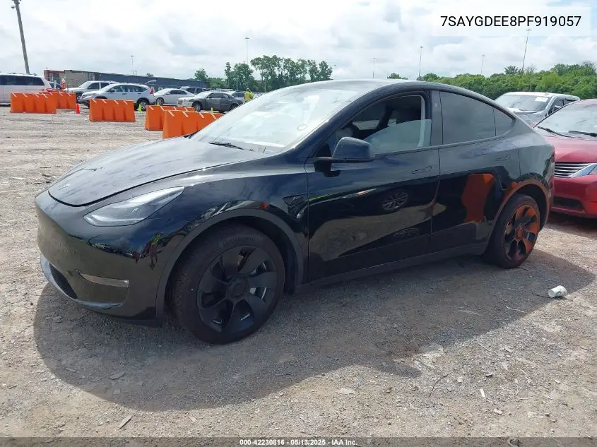 2023 Tesla Model Y Awd/Long Range Dual Motor All-Wheel Drive VIN: 7SAYGDEE8PF919057 Lot: 42230816