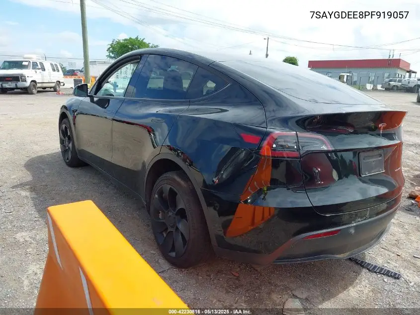 2023 Tesla Model Y Awd/Long Range Dual Motor All-Wheel Drive VIN: 7SAYGDEE8PF919057 Lot: 42230816